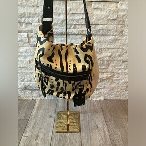LAMB leather leopard purse
